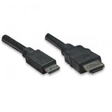 ICOC HDMI-B-050 - Cavo High Speed Mini HDMI a HDMI Maschio / Maschio Nero, 5,0 m